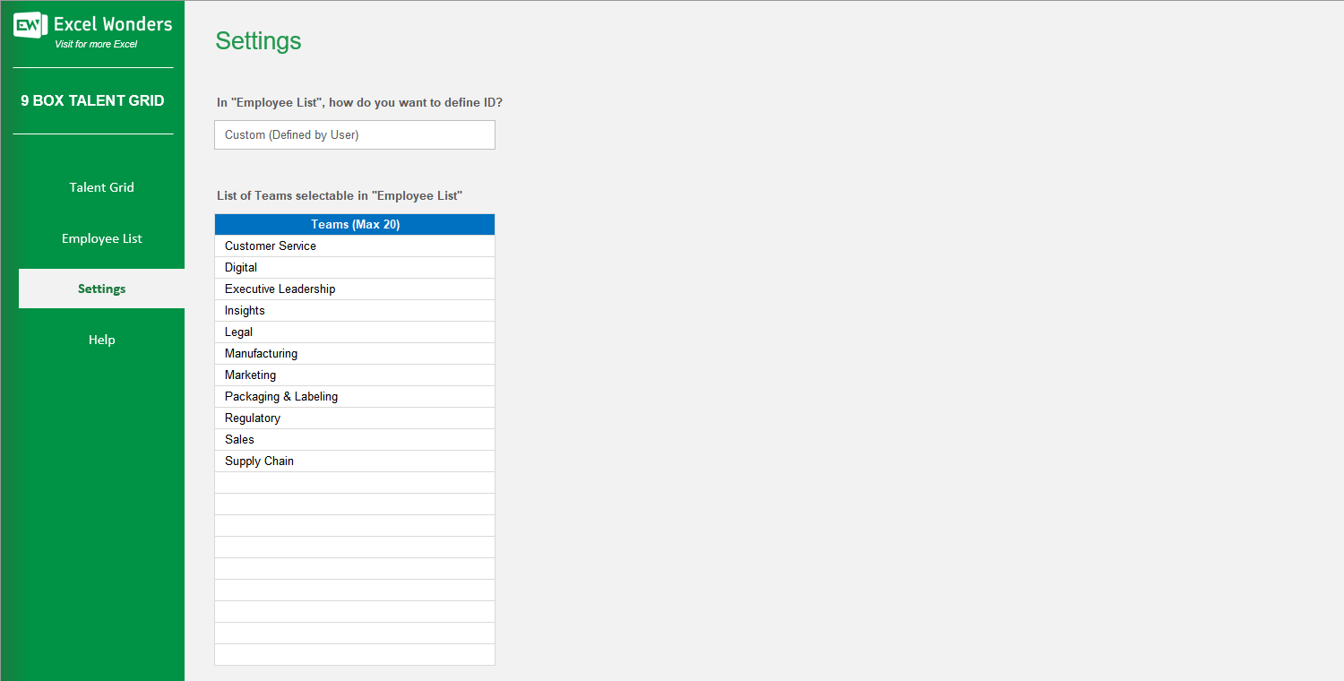 9 Box Talent Grid Excel Template Image 5