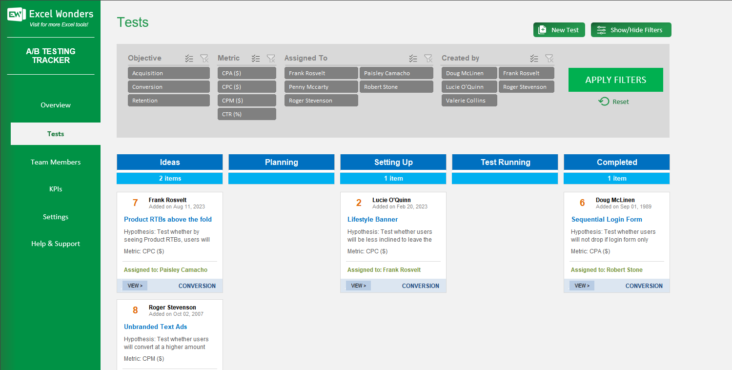 ab-testing-tracking-excel-template main image