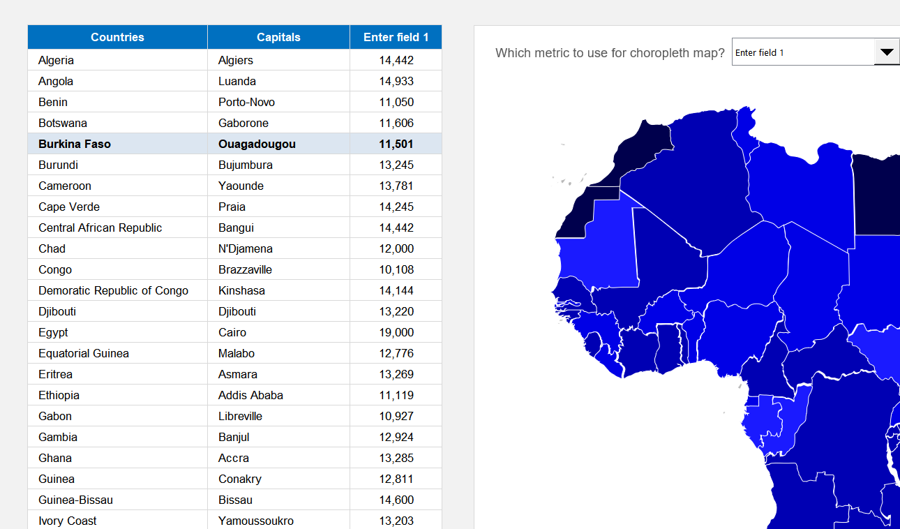 Africa Choropleth Map Excel Template Default Image thumbnail image