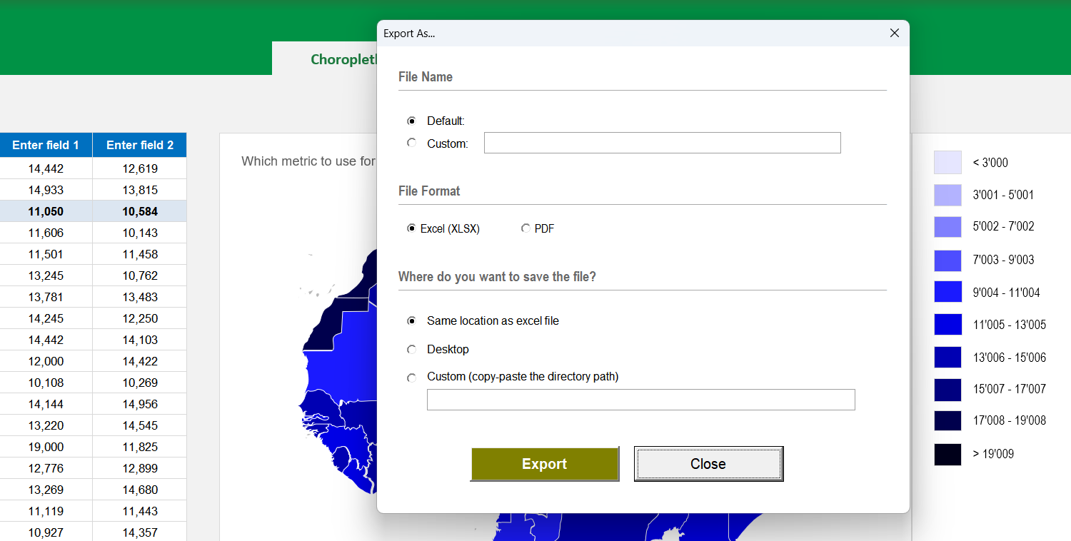 Africa Choropleth Map Excel Template Image 5