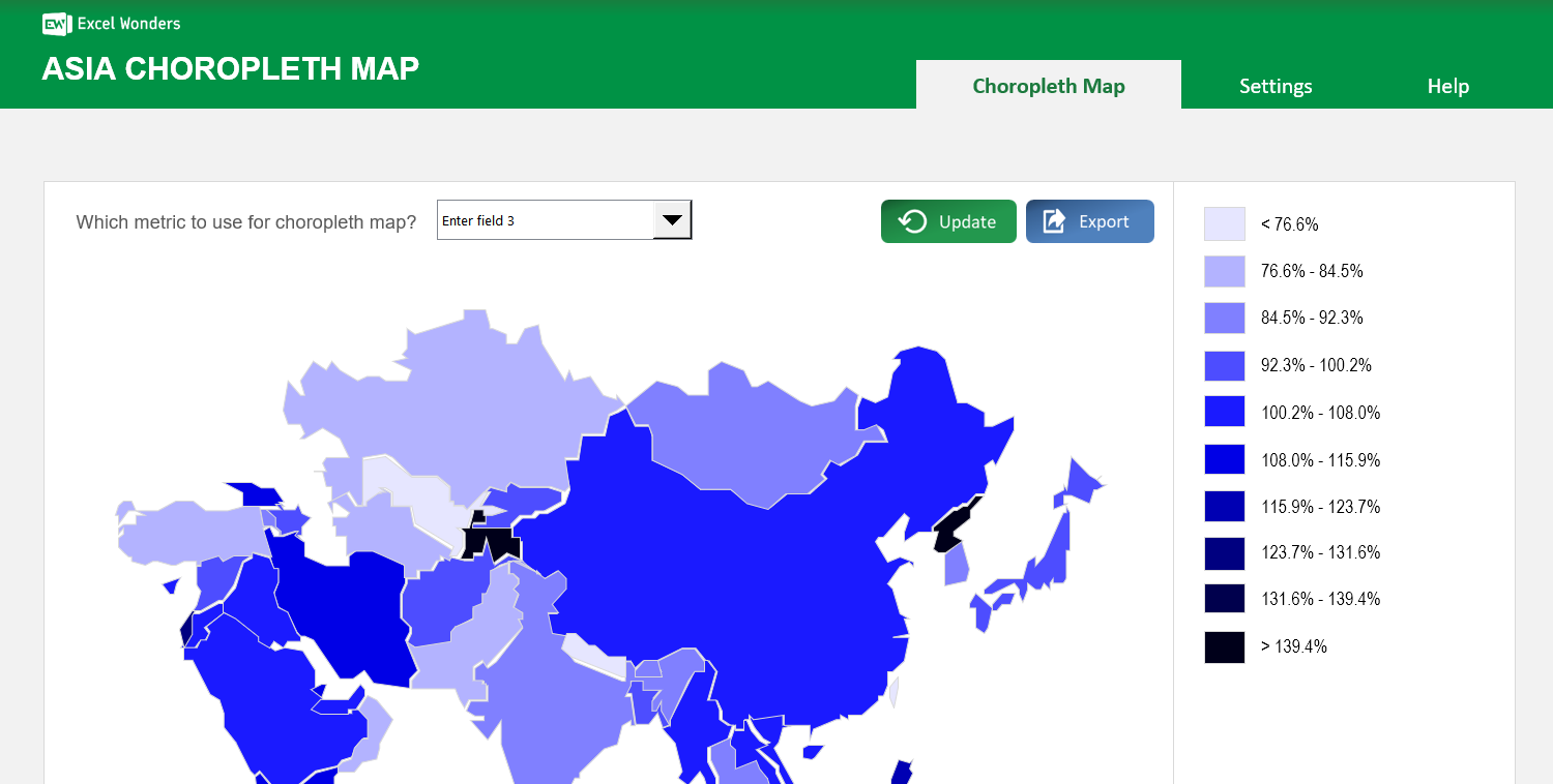 asia-choropleth-map-excel-template main image