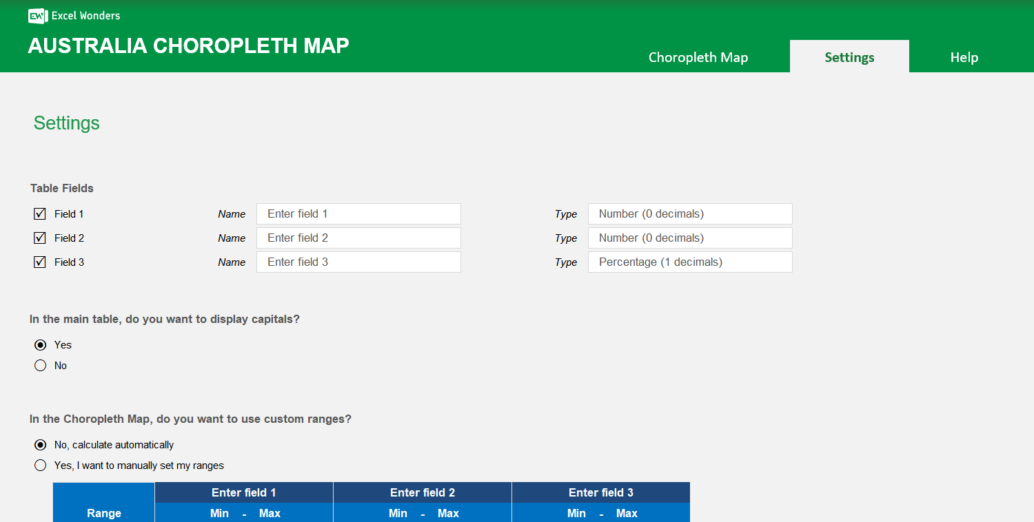Australia Choropleth Map Excel Template Image 6