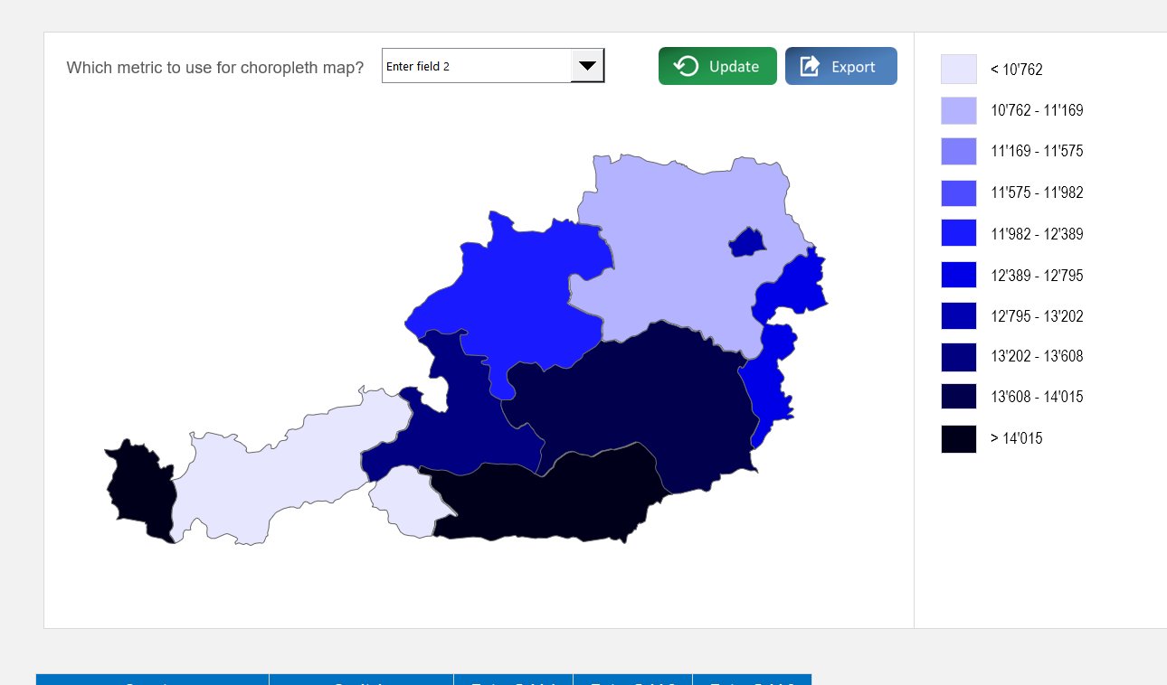 Austria Choropleth Map Excel Template Default Image thumbnail image