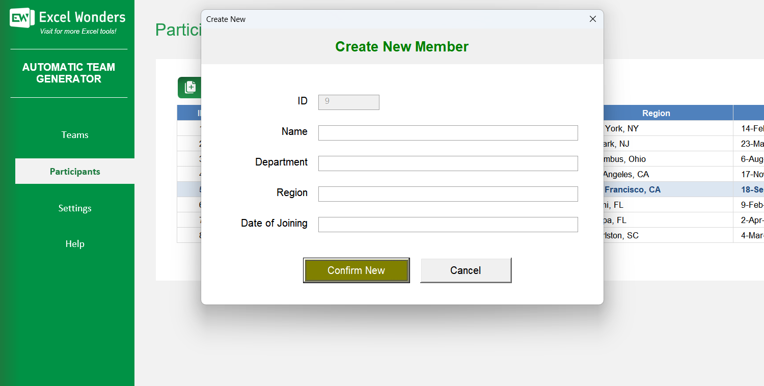 Automatic Team Generator Excel Template Image 5