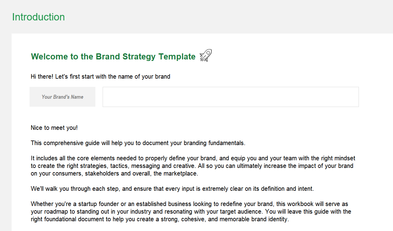 Brand Strategy Excel Template Default Image thumbnail image