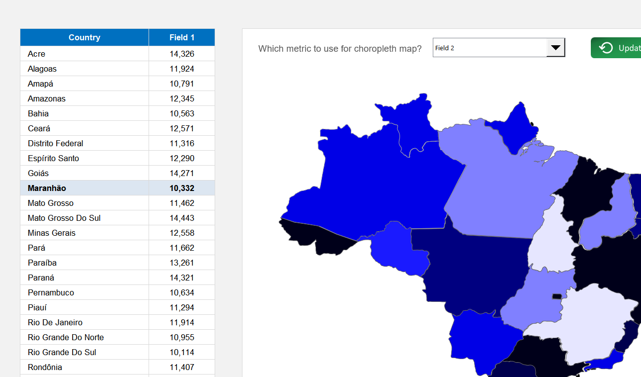 Brazil Choropleth Map Excel Template Default Image thumbnail image