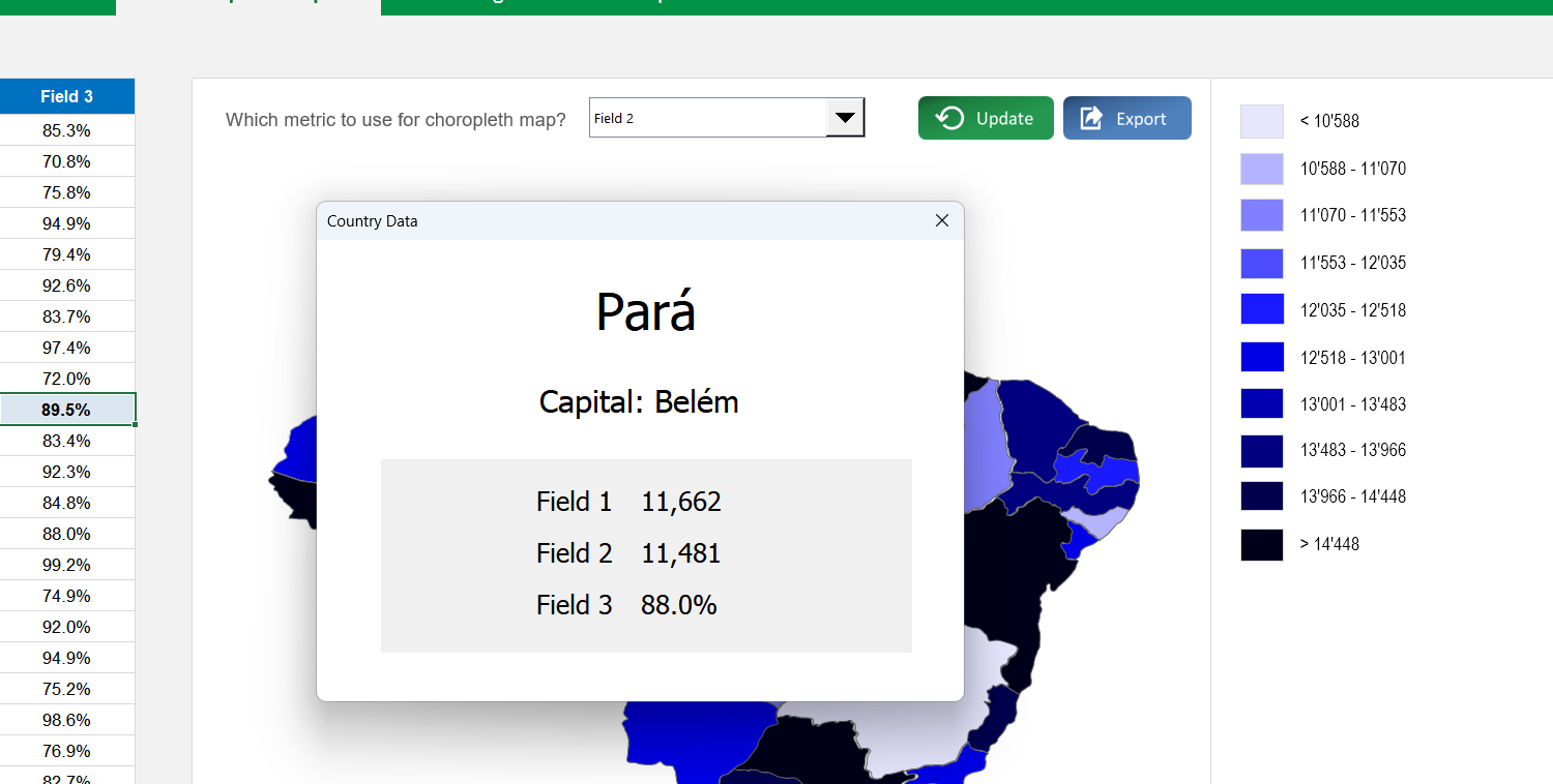 Brazil Choropleth Map Excel Template Image 4