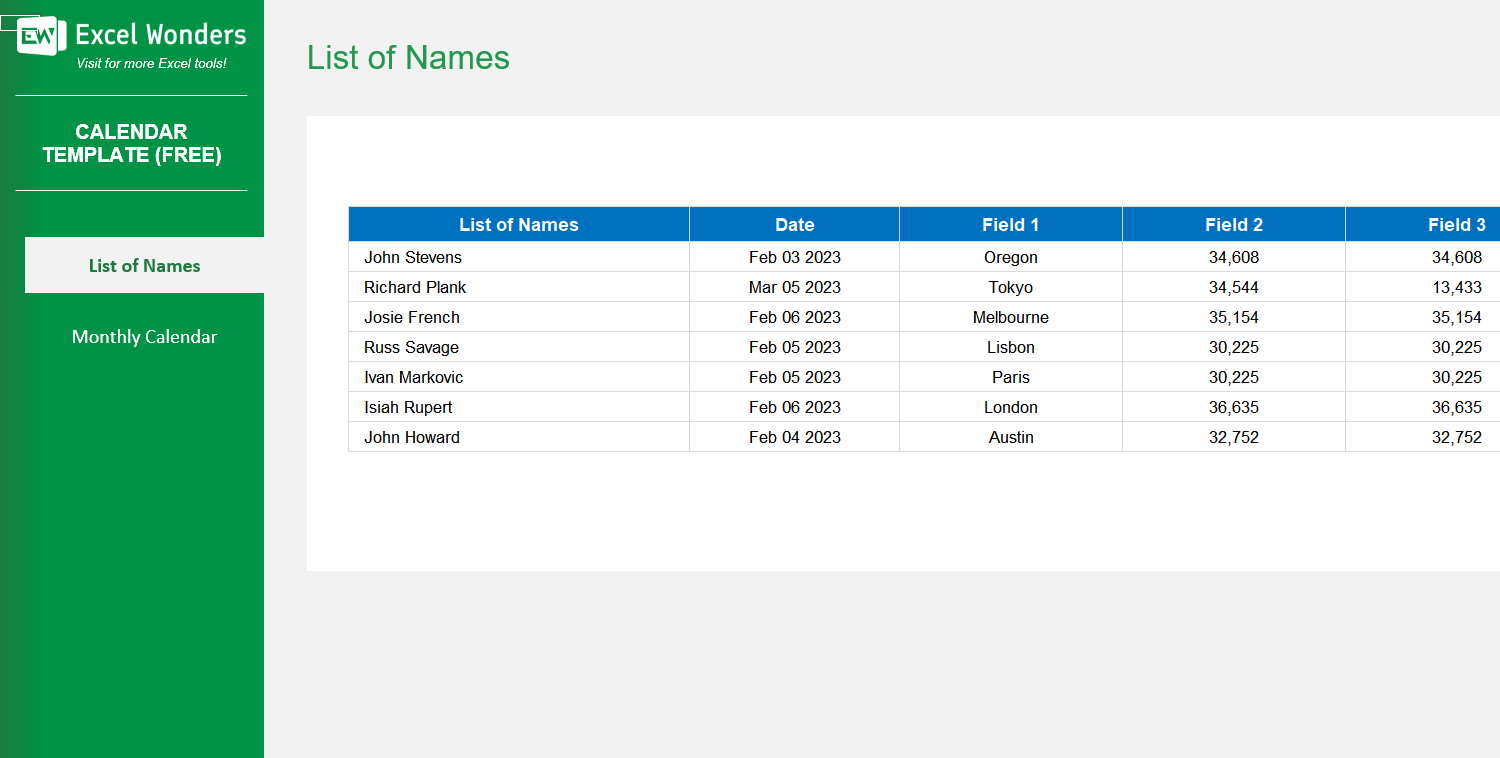 calendar-excel-template main image