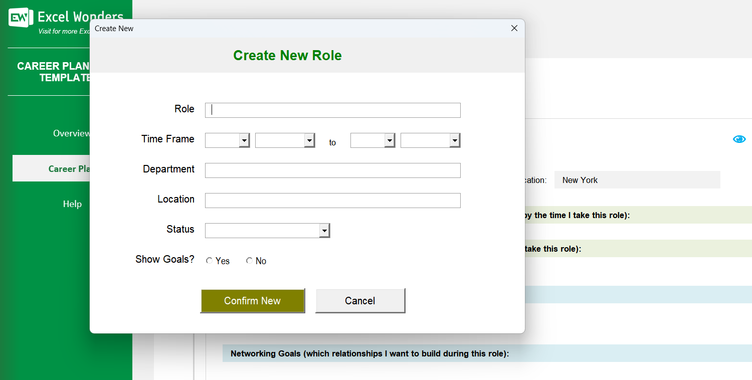 Career Planning Excel Template Image 5