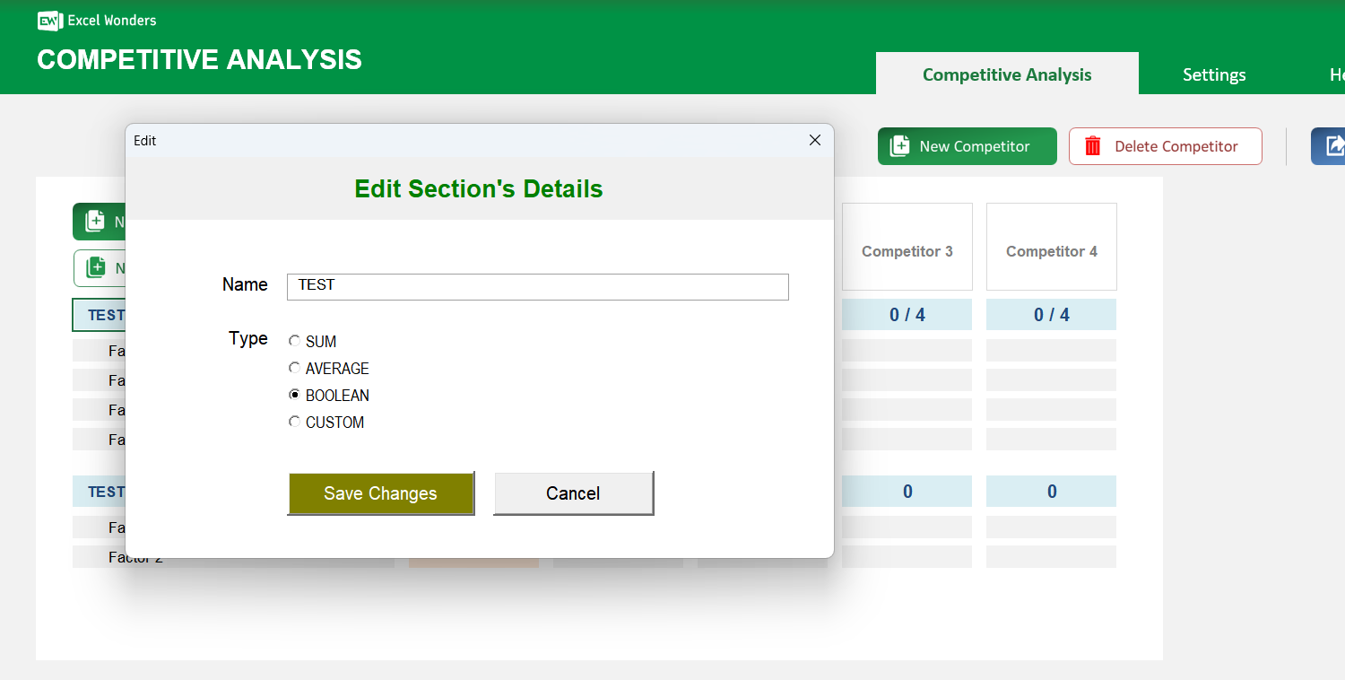 Competitive Analysis Excel Template Image 3