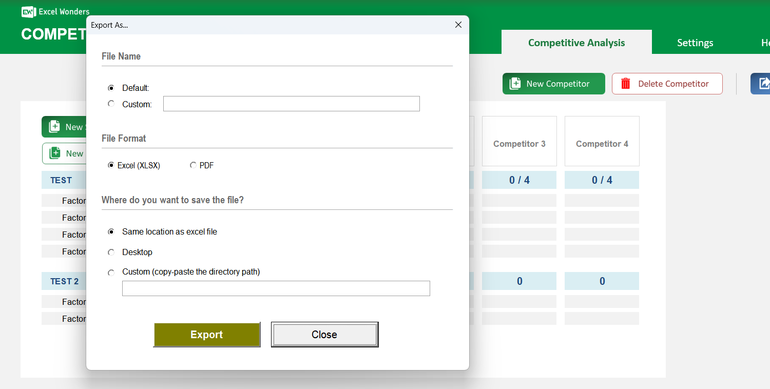 Competitive Analysis Excel Template Image 4