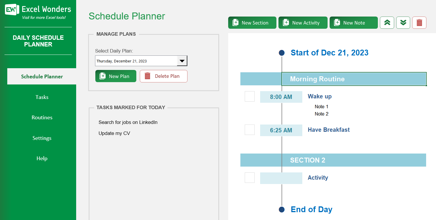 daily-schedule-planner-excel-template main image