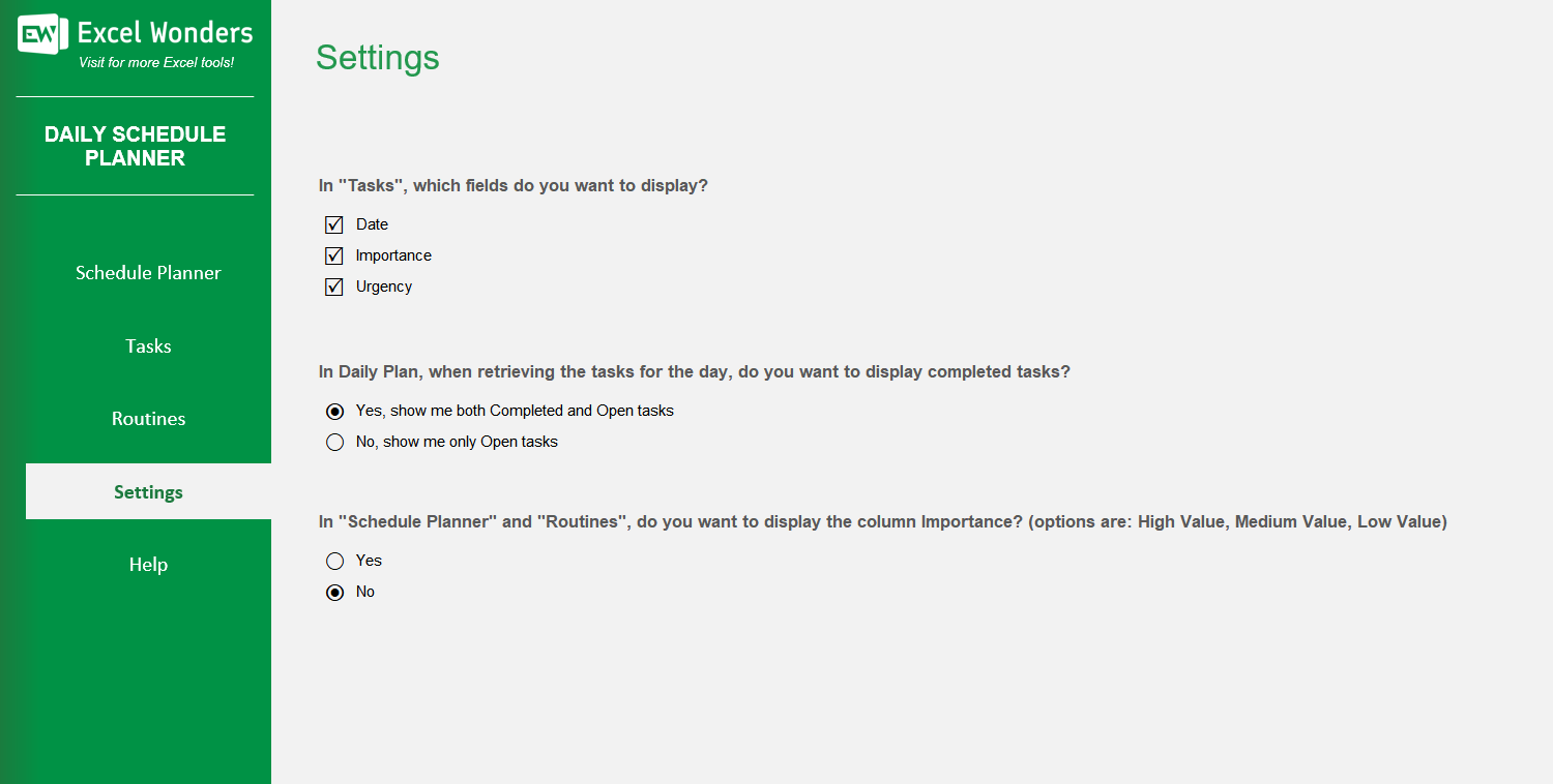 Daily Schedule Planner Excel Template Image 6