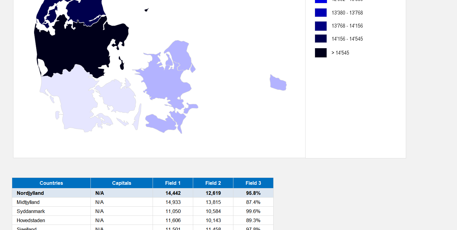 Denmark Choropleth Map Excel Template Image 4