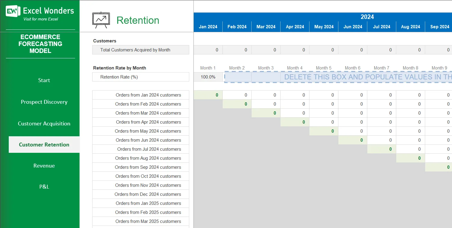 Ecommerce Forecasting Model Excel Template Image 5