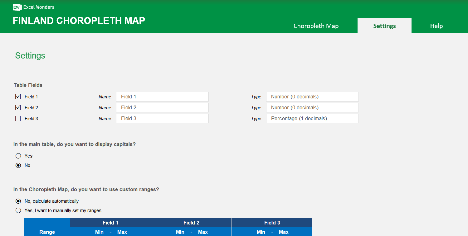 Finland Choropleth Map Excel Template Image 6
