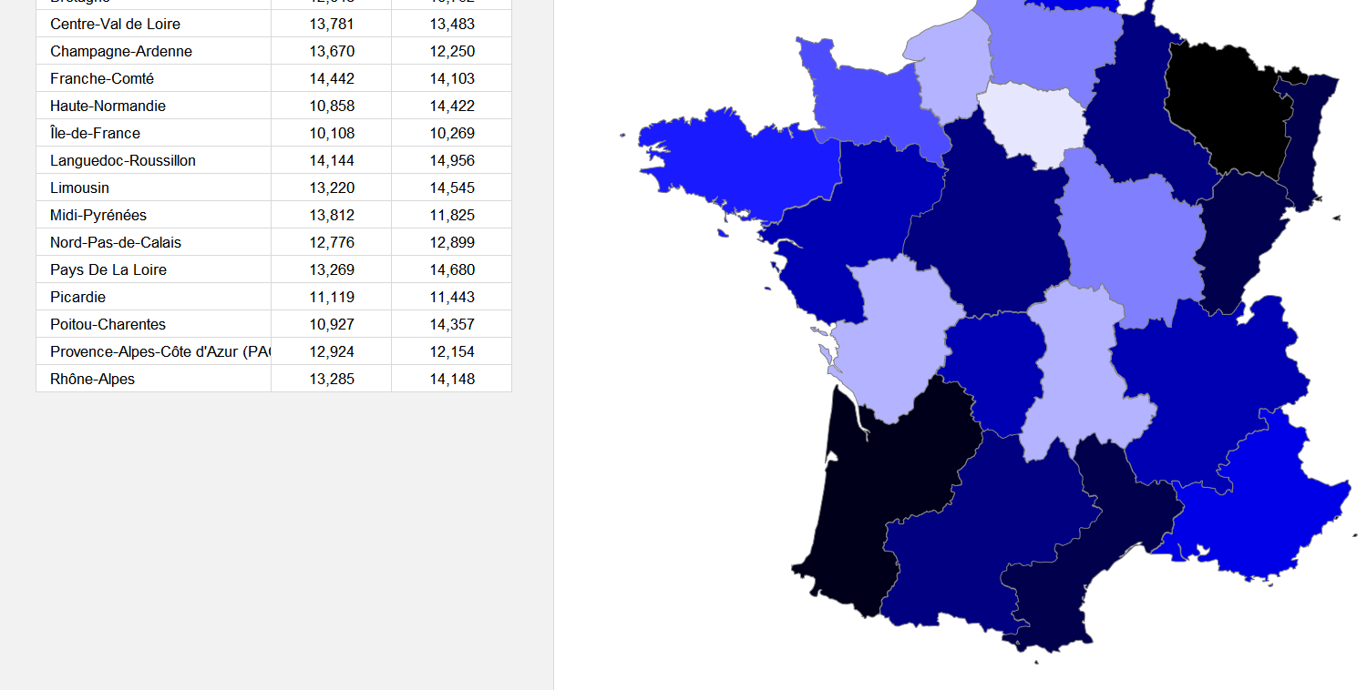 france-choropleth-map-excel-template main image