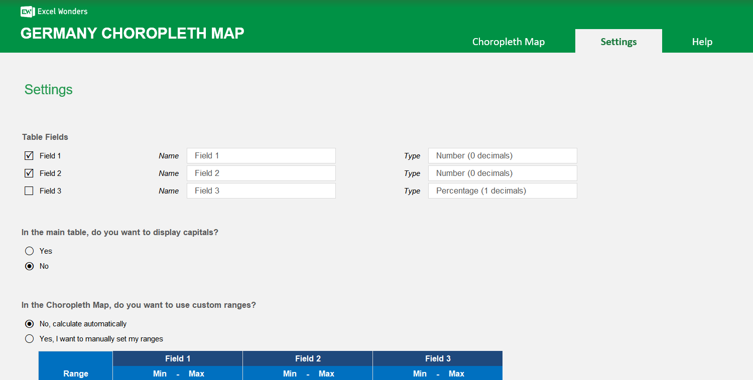 Germany Choropleth Map Excel Template Image 6