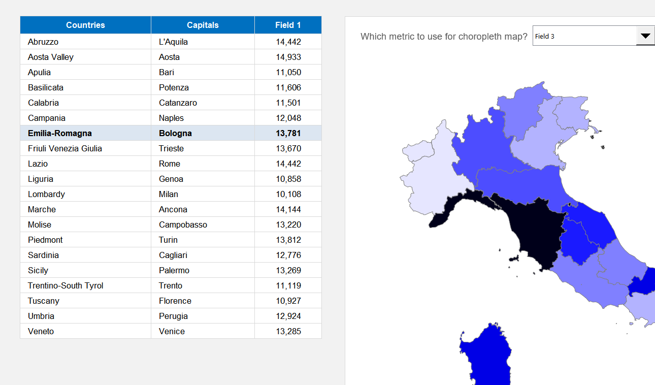 Italy Choropleth Map Excel Template Default Image thumbnail image