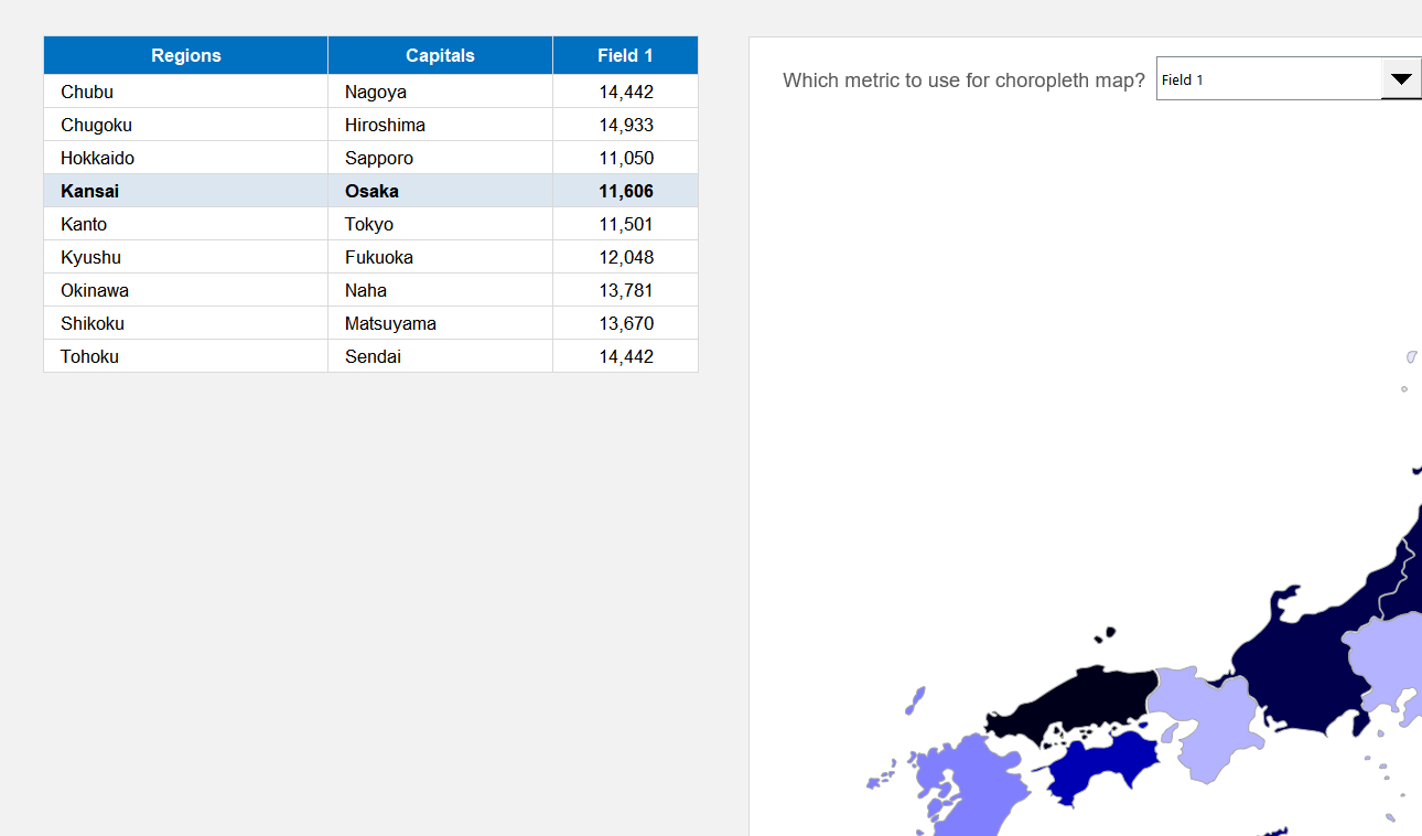 Japan Choropleth Map Excel Template Default Image thumbnail image
