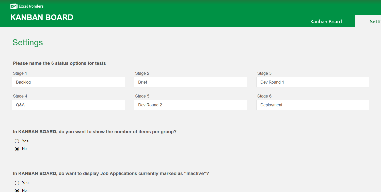 Kanban Board Excel Template Image 5