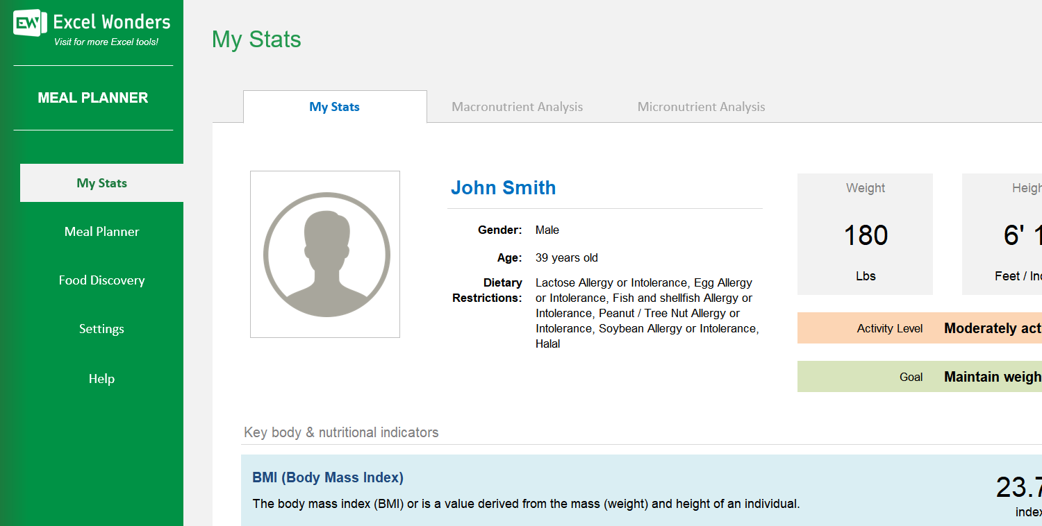meal-planner-excel-template main image