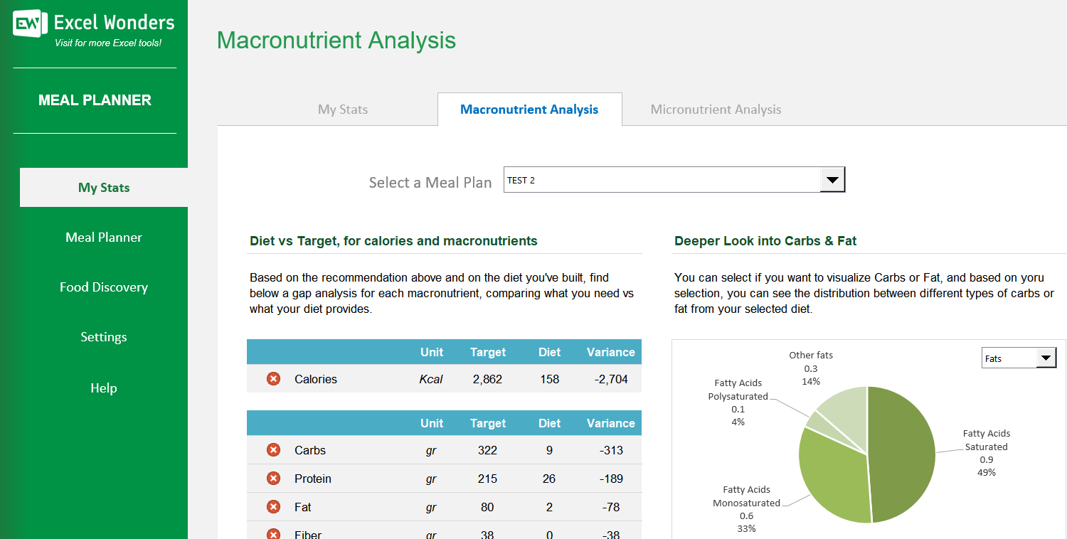 Meal Planner Excel Template Image 3