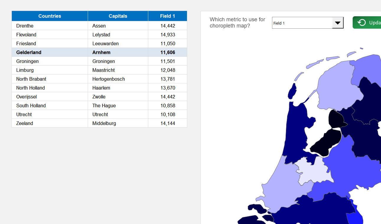 Netherlands Choropleth Map Excel Template Default Image thumbnail image