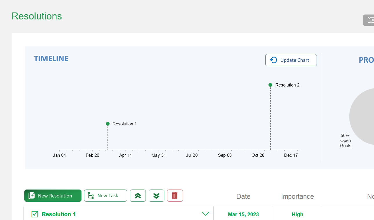New Year's Resolution Tracking Excel Template Default Image thumbnail image