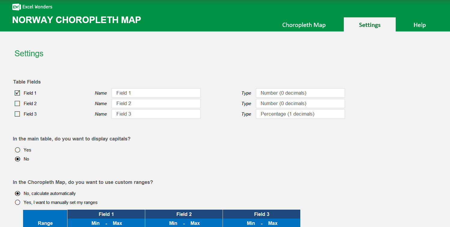 Norway Choropleth Map Excel Template Image 6