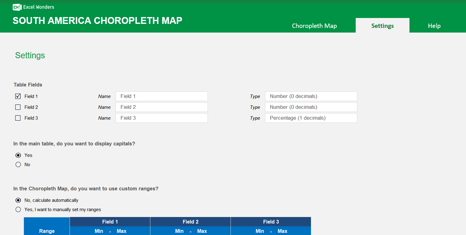 South America Choropleth Map Excel Template Image 6