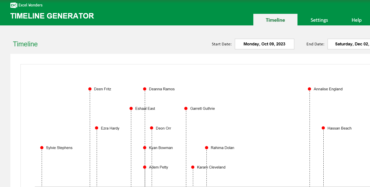 Timeline Excel Template Image 3