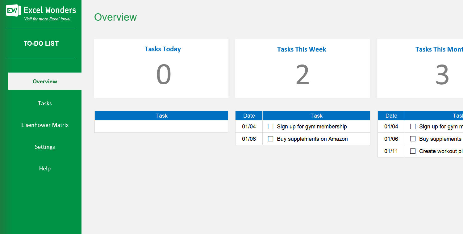 to-do-list-excel-template main image