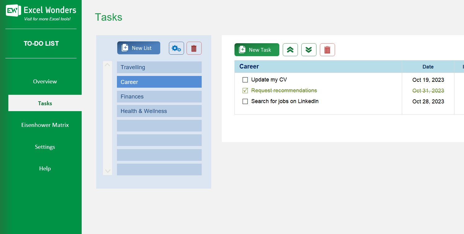 To-Do List Excel Template Image 3
