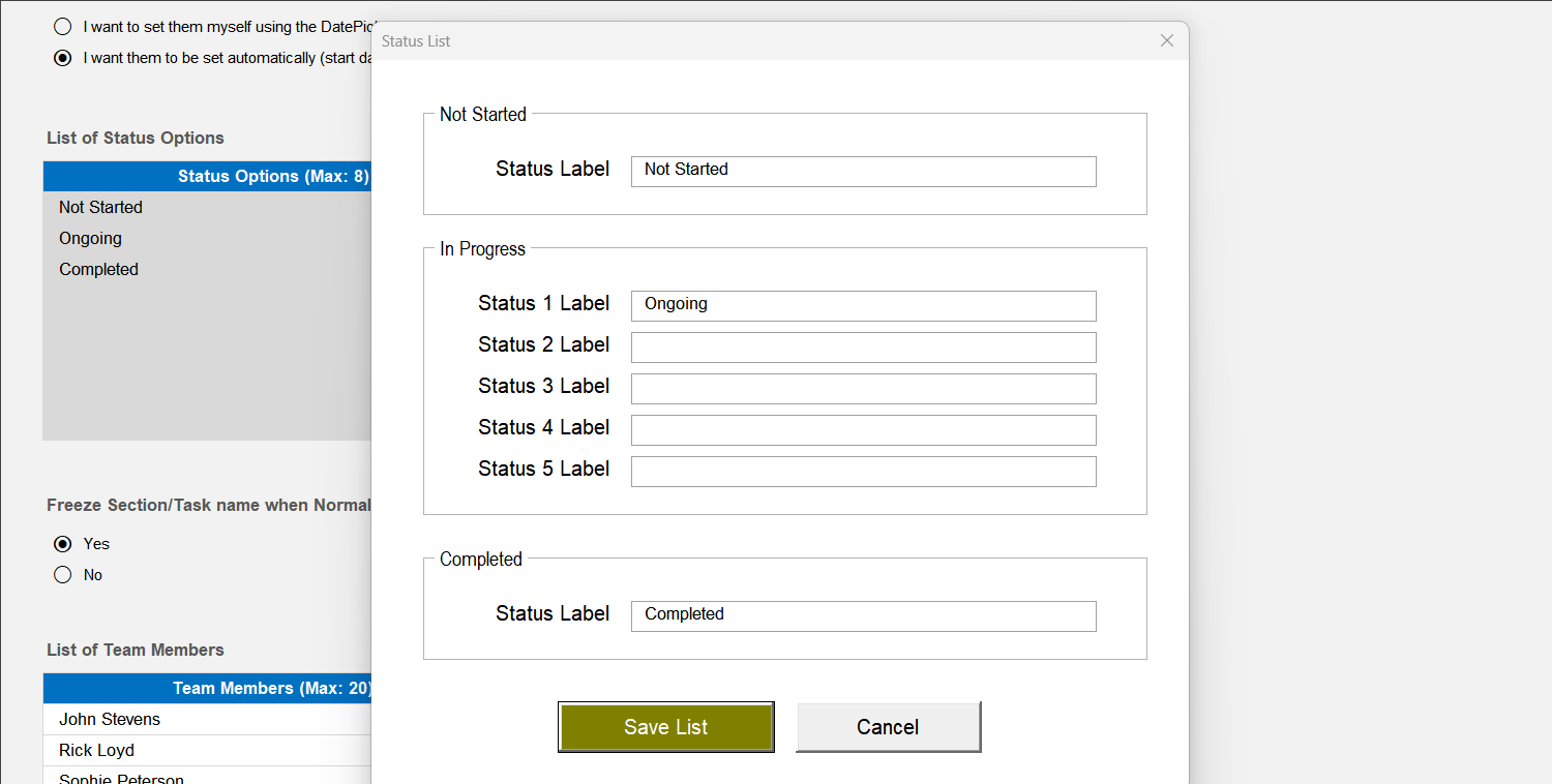Ultimate Project Gantt Excel Template Image 6
