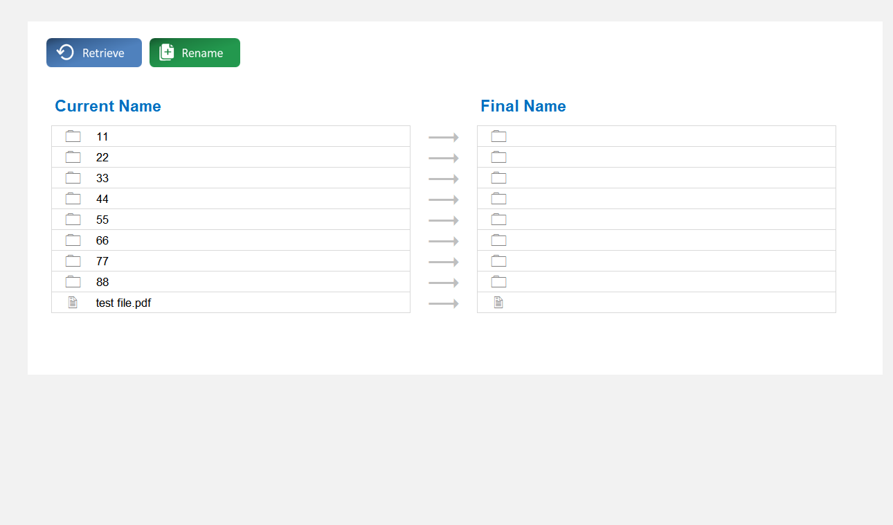 Windows File Renamer Excel Template Default Image thumbnail image