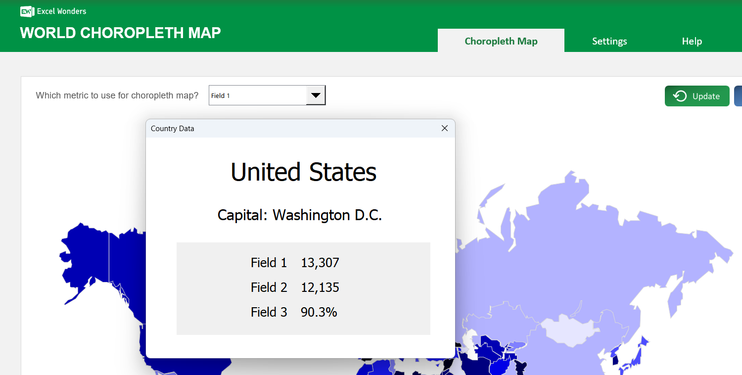World Choropleth Map Excel Template Image 3