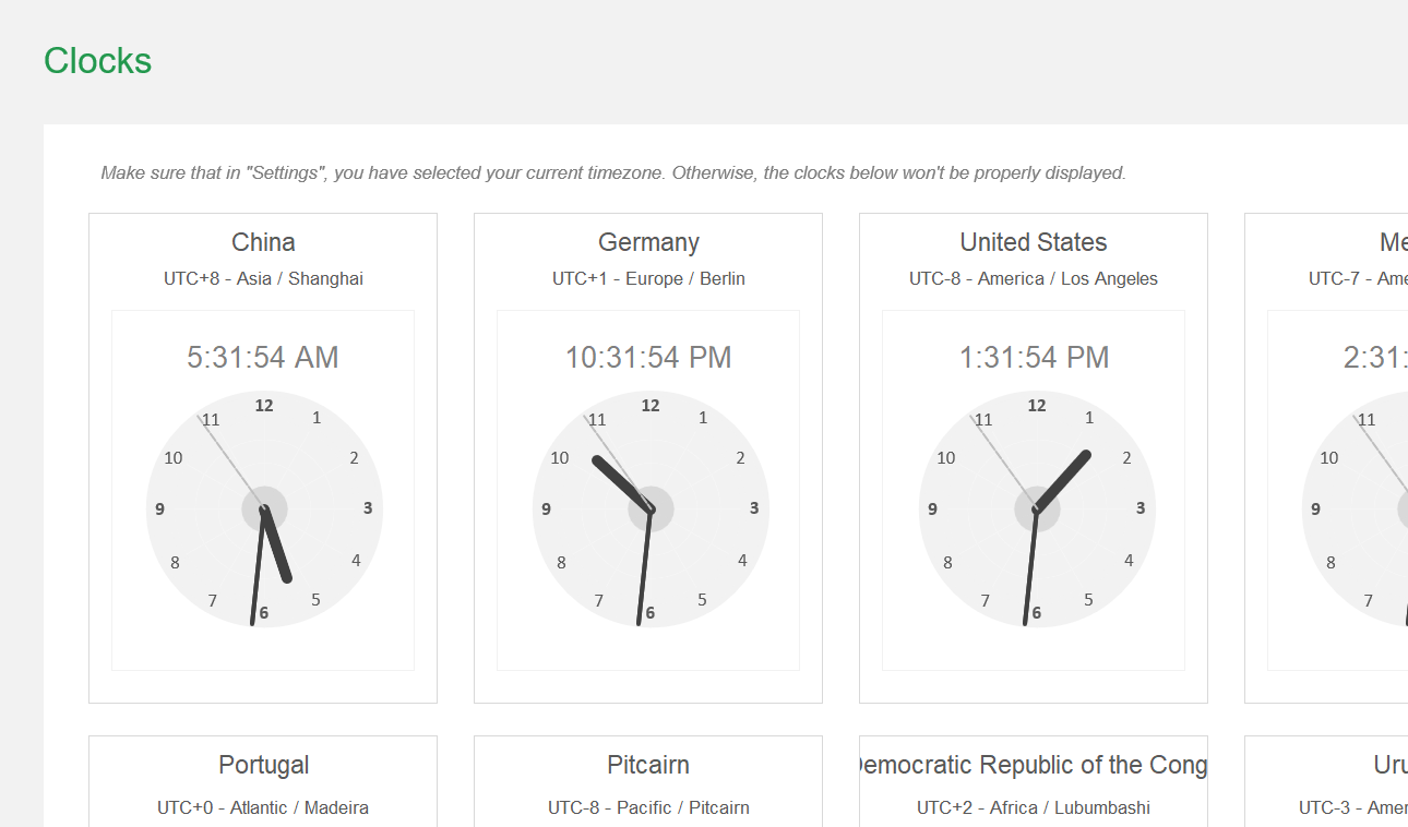 World Clock Excel Template Default Image thumbnail image