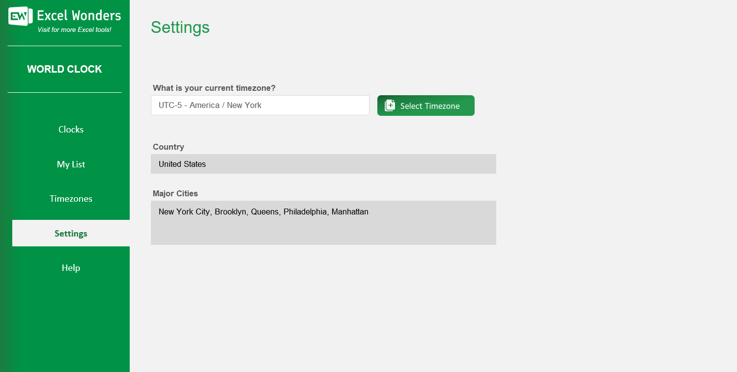 World Clock Excel Template Image 5